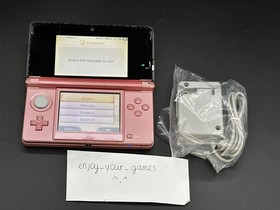 Nintendo 3DS Pearl Pink Console | English | Charger | USA Seller - SHIP IN 1-DAY