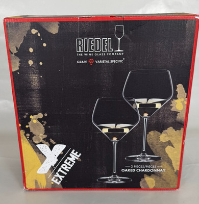 Riedel Extreme Oaked Chardonnay Glasses Set of 2 4441/00 Open Box