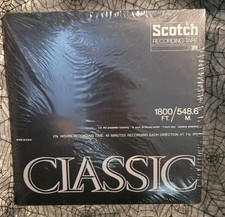 Scotch Classic Reel To Reel Recording Tape 1800' Ft 1.5 Hours 7 1/2 IPS New NOS
