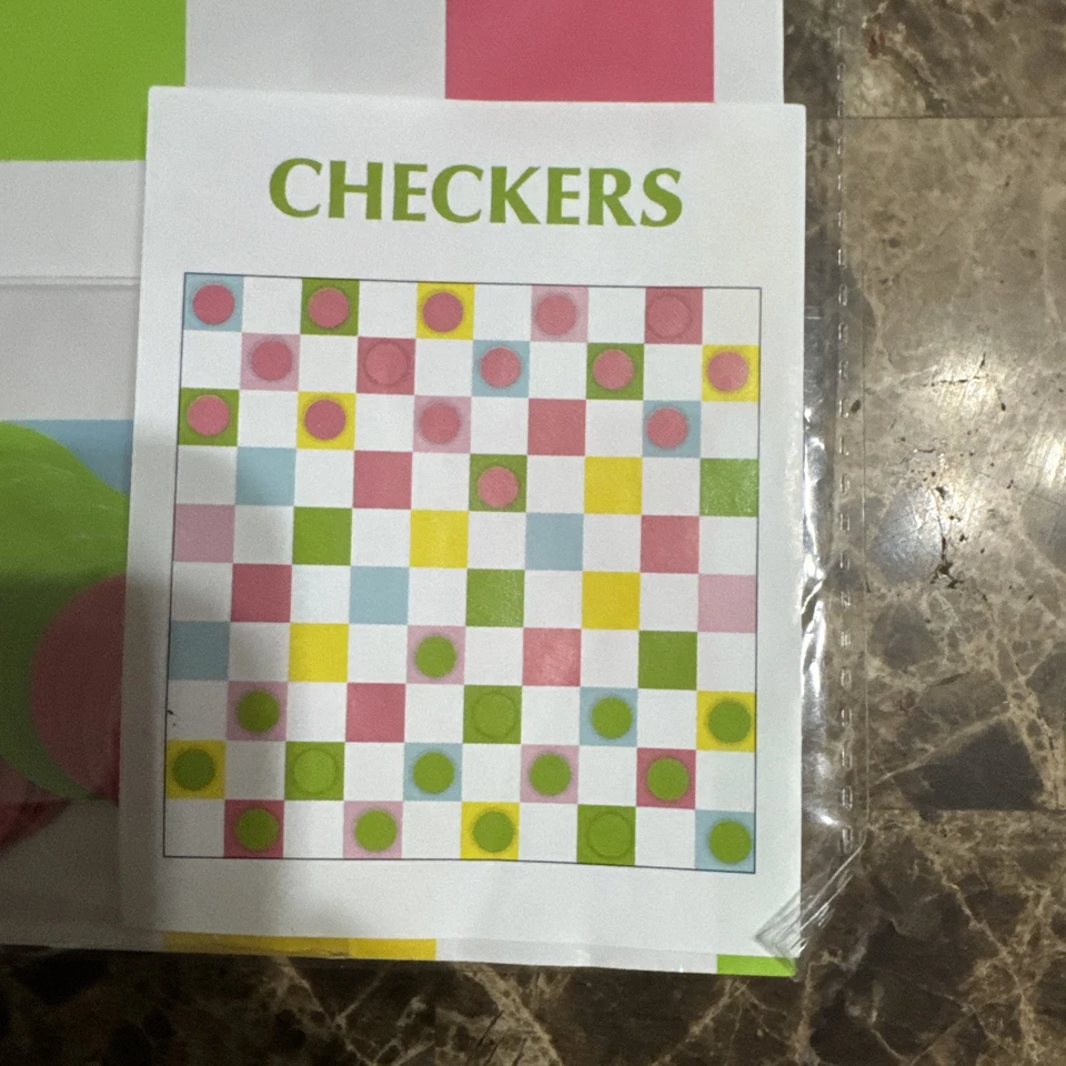 Checkers Game Folding Board Chess Set For Party Activities Fun Party Game New - Image 2 of 3