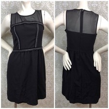 Princess Vera Wang 5 Juniors 4 Womens Black Sheer Chain Detail Sleeveless Dress