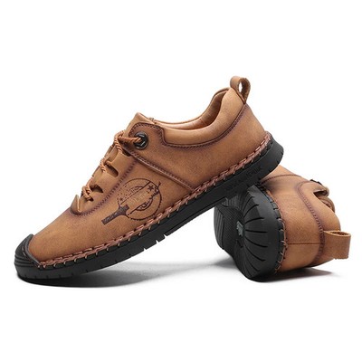Men's Casual Shoes Genuine Leather Slip-on Business Lightweight Driving Shoes 