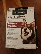 Pet Armor 7 Way Dewormer For Med- LG Dogs 25.1-200lbs