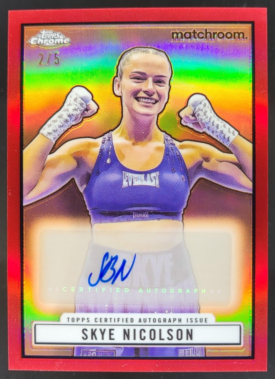 2024 Topps Chrome Skye Nicolson 1951 Ringside Auto Red Refractor /5 #TRA-SK CP5