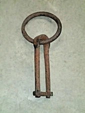 Antique Primitive Hand Forged Iron Oxen Ox Yoke Ring From New England Farmhouse