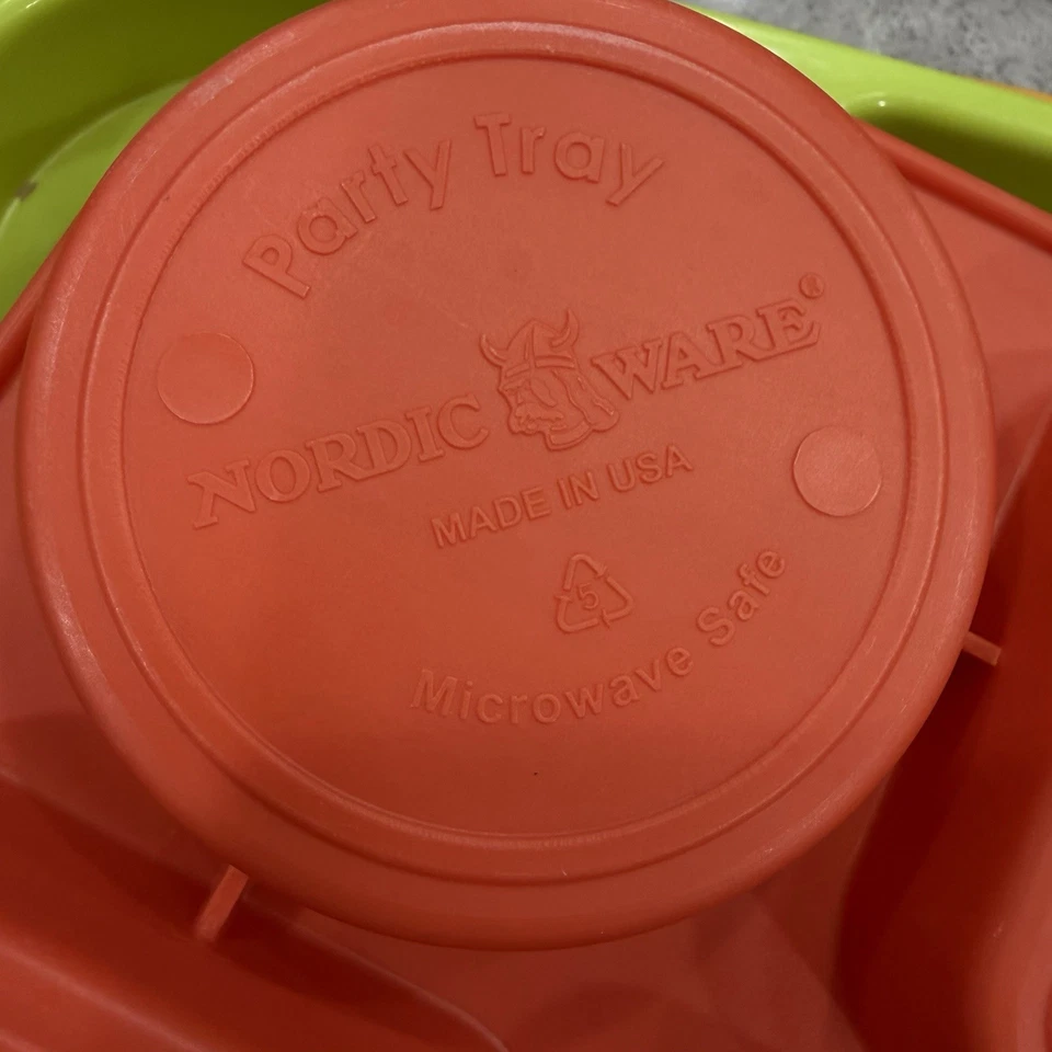 Juego de 3 bandejas divididas Nordic Ware para servir fiestas cafetería almuerzo camping Foto 3 de 4