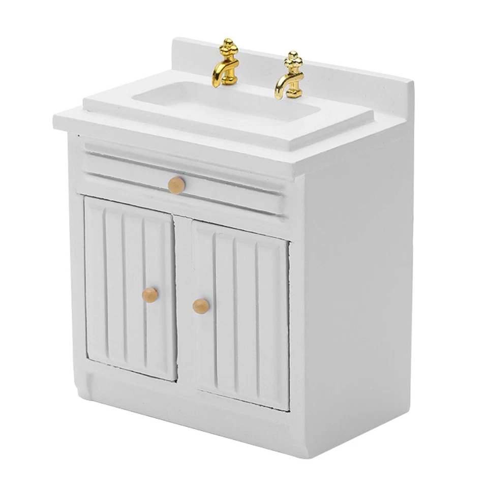 Casa di bambole In Miniatura 1/12th Scala Montato Lavello Della Cucina - Immagine 3 di 4