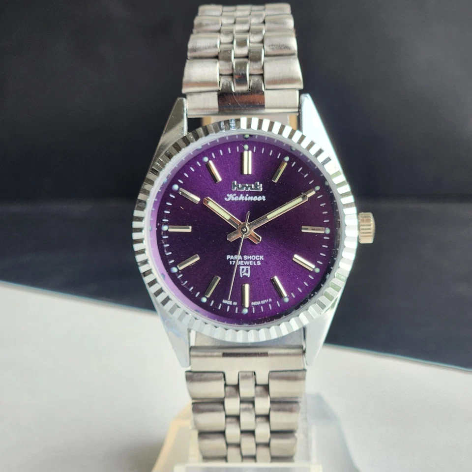 Vintage HMT Kohinoor Fluted Bezel Mechanical Hand Winding Wrist Watch A18 - Image 2 of 4