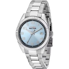 Orologio solo tempo uomo/ragazzo SECTOR 240 R3253240017 39 mm acciaio azzurro