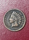 1894 Indian Head Cent Very Good Condition Semi Key Date Exact Coin Imaged #91X