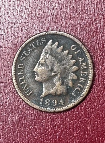 1894 Indian Head Cent Very Good Condition Semi Key Date Exact Coin Imaged #91X