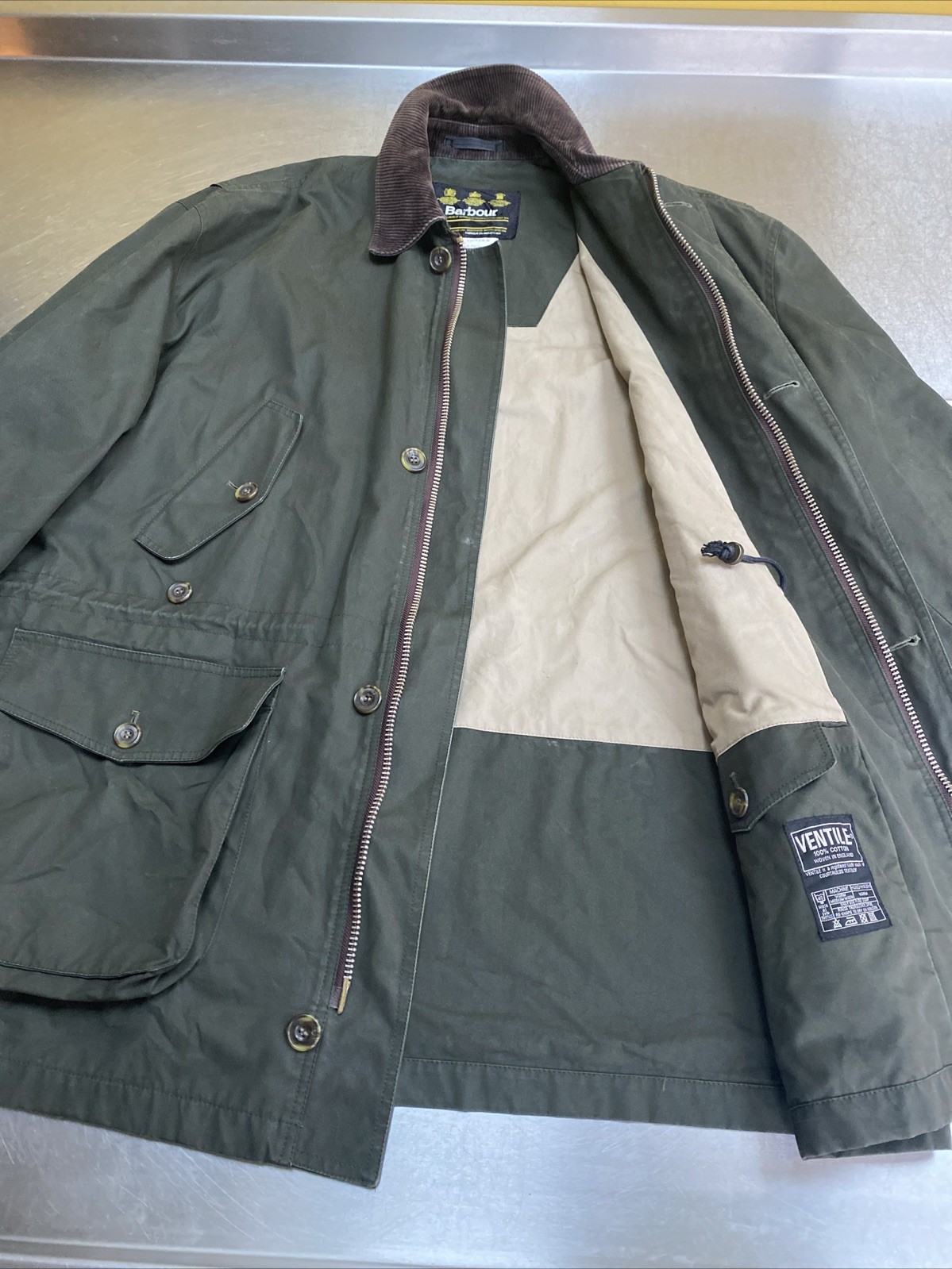 Barbour Ventile C46 Vintage Mens XXL 58in RAF Military Jacket Olive Green