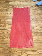 Urban Outfitters Silence Noise Coral Ribbed Midi Pencil Skirt Sz M NWT