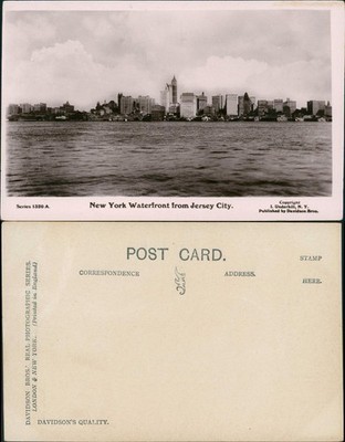 Manhattan-New York City Panorama-Ansicht Waterfront from Jersey City 1930