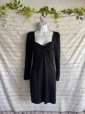 Boden Little Black Dress Smart Sexy Emo Goth Bodycon Size 8