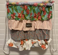 Matilda Jane Ruffles Ruffled Drawstring Backsack Bag Excellent Colorful 13 X 14