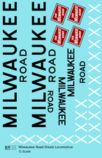 K4 G 1:24 Scale Decals Milwaukee Road Diesel Locomotive Black