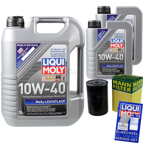 Mann Inspektionspaket 7L Liqui Moly 10W-40 FüR Opel Frontera A 2.5 TDS LDV-image