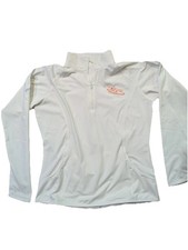 She Kayaks 1/4 Zip White Pullover - Embroidery - Medium - Made in USA