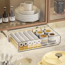 Pull Out Cabinet Organiser, 31x20cm Slide Out Drawers Storage for Kitchen Home