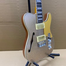 TL electric guitar, maple body, semi-hollow design, gold hardware, 22 frets