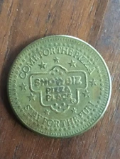 Vintage SHOWBIZ PIZZA PLACE GAME TOKEN 25c Play Value EARLY ORIGINAL RARE
