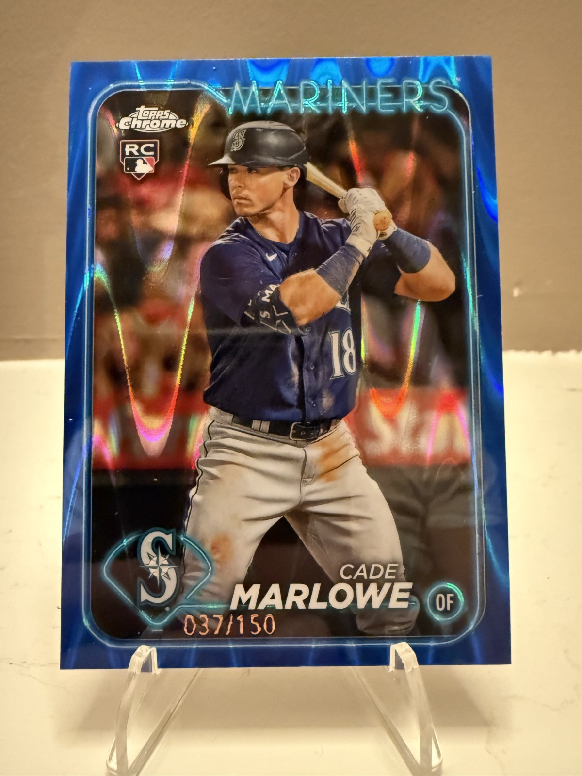 2024 Topps Chrome - Cade Marlowe #266 Blue RayWave Refractor /150 (RC)