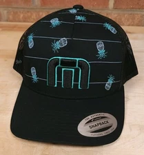 Travis Mathew Hat Cap Snapback Black Pineapple Yupoong Trucker