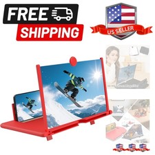 Phone Screen Magnifier, 3D Hd Foldable Phone Stand with Screen Magnifier, Por...