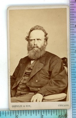 William Bross Lieut Governor IL Newspaper Publisher Chicago CDV Carte De Visite
