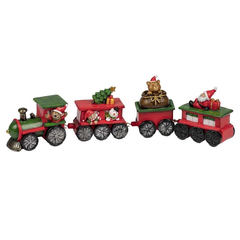 Eisenbahn 30 cm mit Figuren Nostalgie Zug Teddybär formano 751331 Weihnachtsdeko
