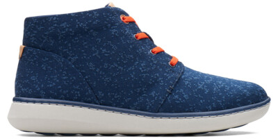Clarks Step Move Hi Textil Damenstiefel navy blau