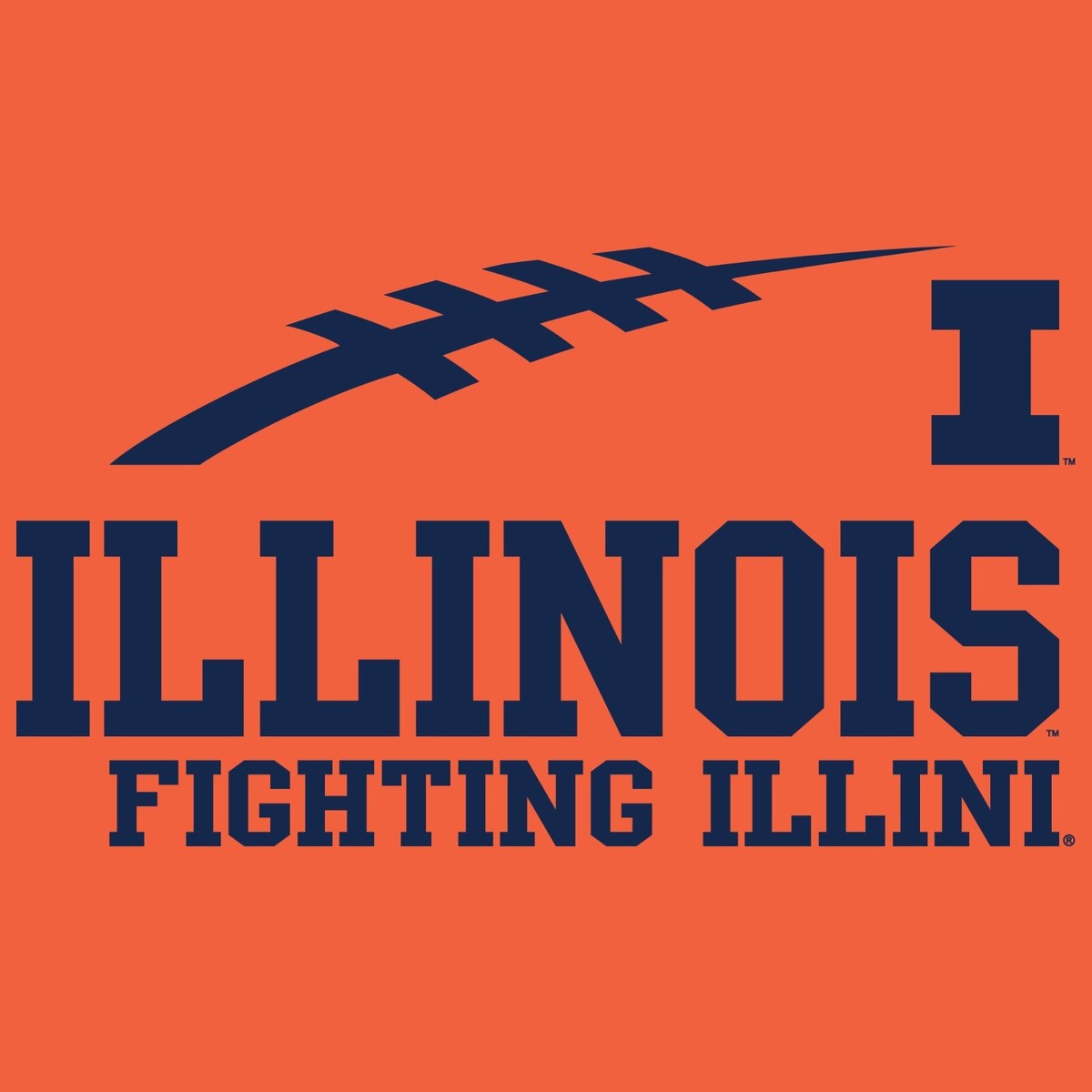 Illinois Fighting Illini 4x6 Foot Block I Flag - Officially Licensed College Flag