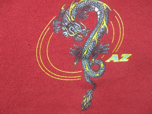VTG Arizona Shirt Boys Small Y2K Dragon Center Graphic Crewneck USA Made Monster - Picture 11 of 11