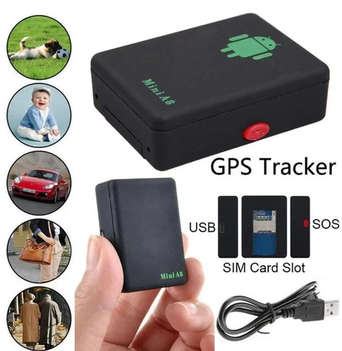 MINI GPS CON SIM TRACKER LOCALIZZATORE SATELLITARE AUTO ANTIFURTO SPIA GSM NUOVO - Foto 1 di 8