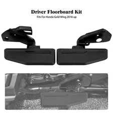 Black Front Driver Footboard Floorboard Fits For Honda Goldwing 1800 2018-2023