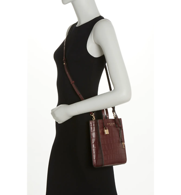 Marc Jacobs Micro Tote Croc Embossed Leather Crossbody Bag