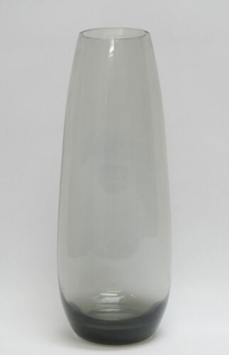 Wilhelm Wagenfeld, Glas Vase, Rauchglas, 25,3 cm