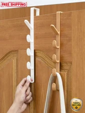 1PC Over Door Clothes Hanger Rack - Plastic Storage Hook for Bags & More - NEW