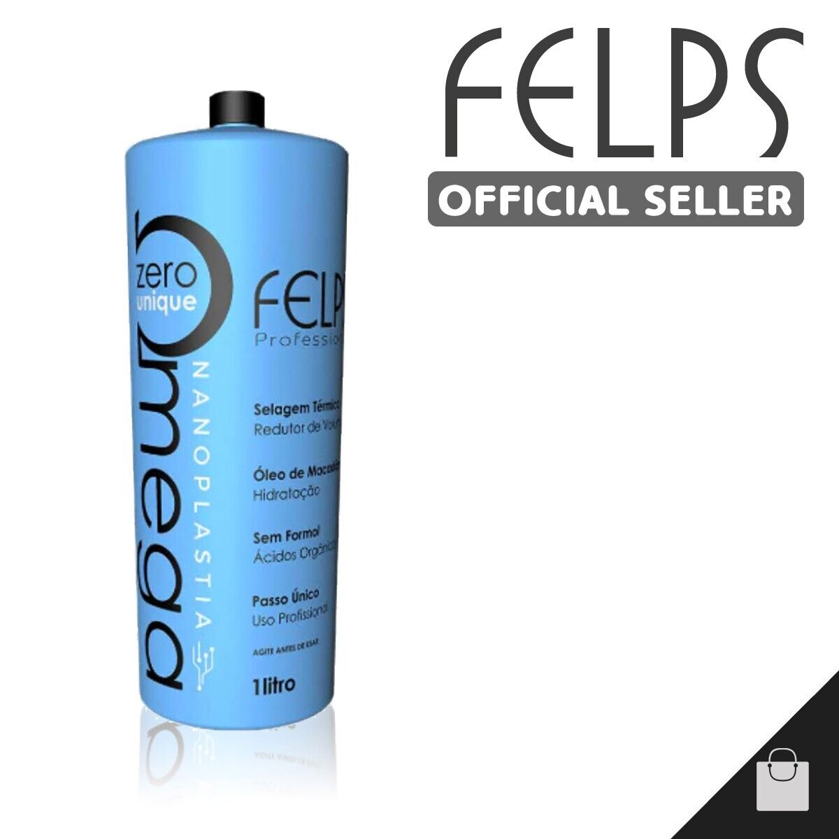 Felps Omega Zero Resistance Nanoplastia Brazilian Keratin Treatment 1L 34fl  oz