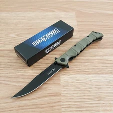 Cold Steel Medium Luzon Folding Knife 4" Stainless Blade OD Green GFN Handle