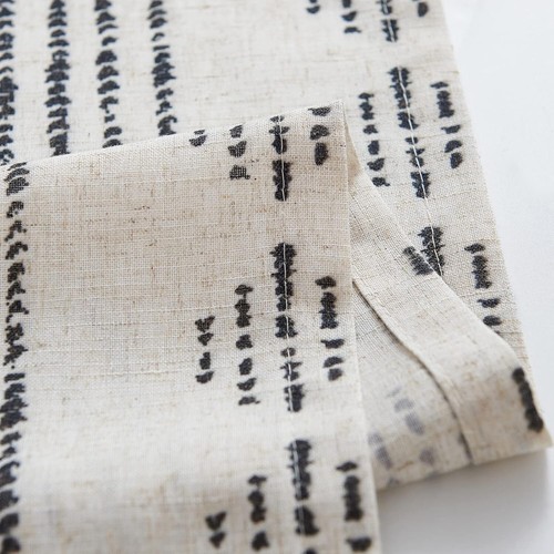 Contemporary Linen Blend Boho Curtains (2 Panels) - 120" Length, Grommet Style - Picture 7 of 11