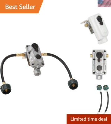 #ad #ad 2 Stage Auto Changeover LP Gas Regulator with Dual 12 Inch Pigtails for RVs $74.99