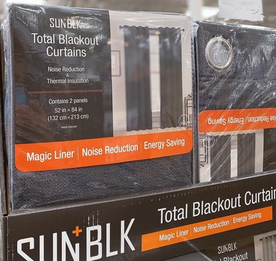 NEW SUNBLK Total Blackout Curtains 2 Panels 52 in X 84 in (Choose Color