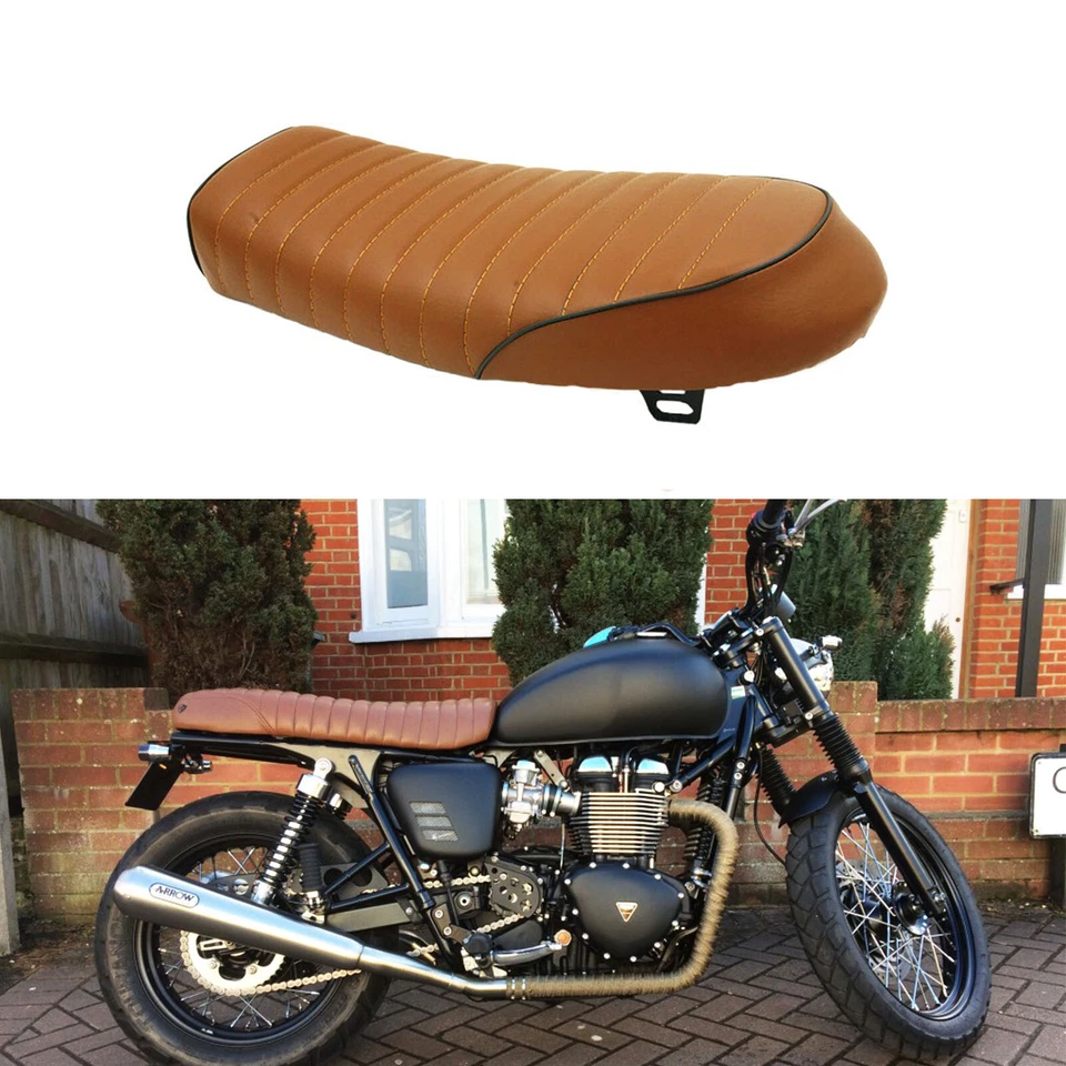 Asiento de moto café corredor asiento vintage para Suzuki GS500E GS500F GS1100E TU250X Foto 4 de 4