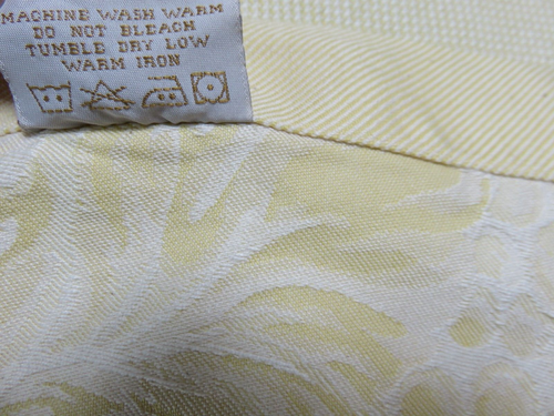 Vintage VIETRI Yellow Grapevine Tablecloth 100% Cotton Italy 64" x 84" Excellent - Picture 4 of 5