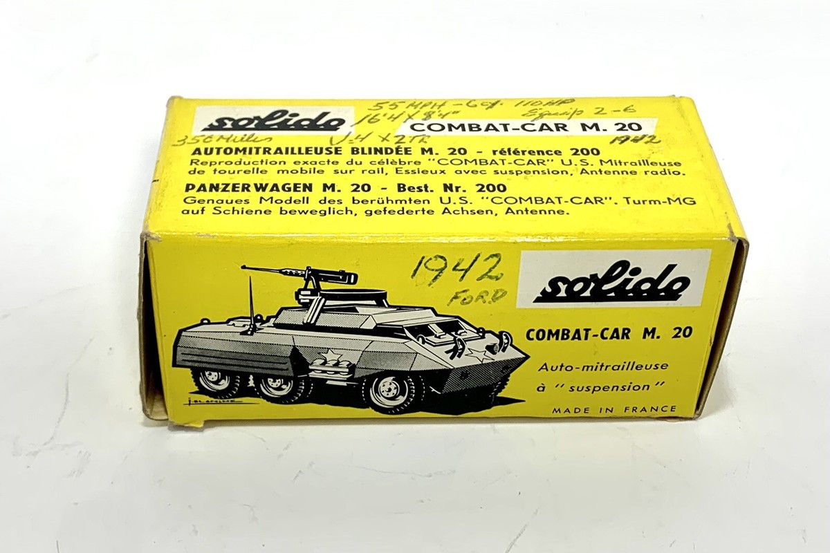 COMBAT CAR M 20 Le Canard 2é DB KAKI SOLIDO 1/50