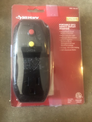 Husky tragbarer Gfci Sicherheitssteckdosenadapter - Bild 1 von 2