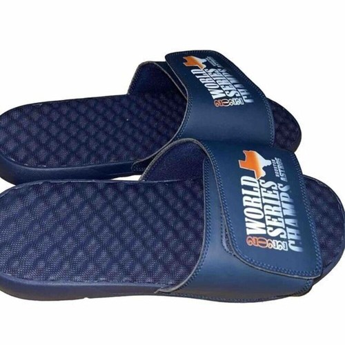 Men New Houston Astros Baseball Team MLB Slides ISlide Primary Sandals Size 13 - Picture 4 of 13