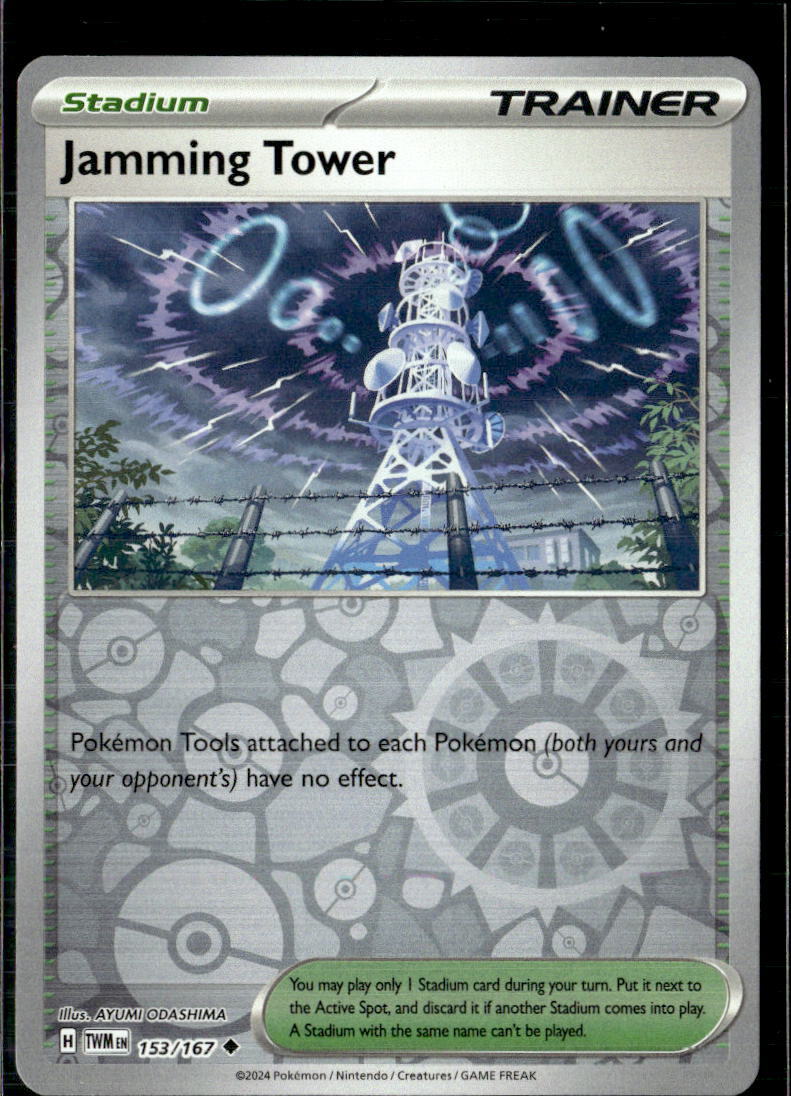 Pokemon Jamming Tower 153/167 Twilight Masquerade Reverse Holo 4 Card Lot